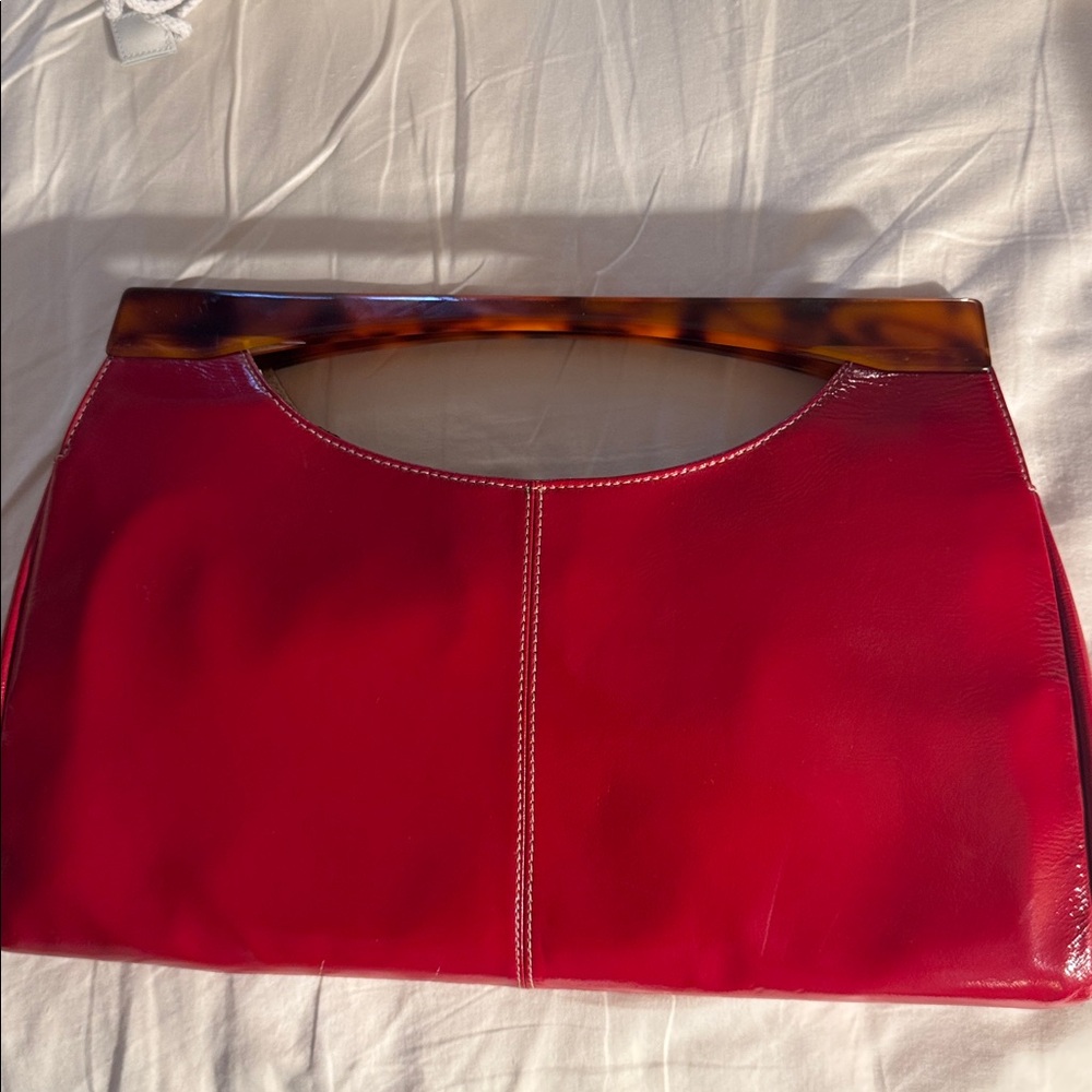 Tommy Hilfiger Like New Red Patent Leather Clutch